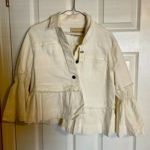 Women’s white denim Pilcro and the Letterpress.